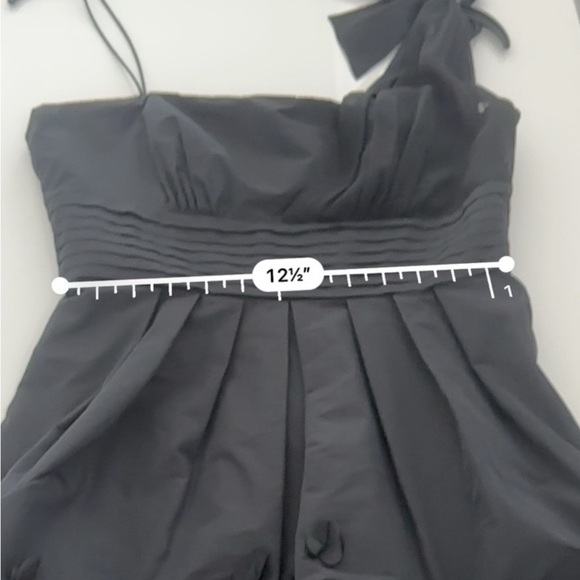 BCBG Max Azria Black One-Shoulder Cocktail Dress Ruffle Hem Party Mini Size XS - Picture 13 of 14